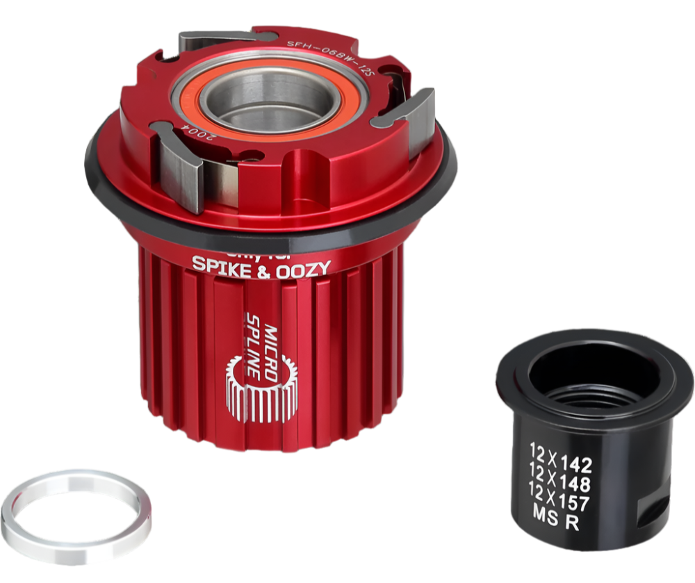 Spank Oozy/Spike Rear Hub Microspline Alloy Freehub Body & Spacer Ring & 142/148/157 Adapter