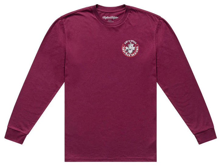 Troy Lee Designs Carb Club Long Sleeve Tee Sangria FRONT