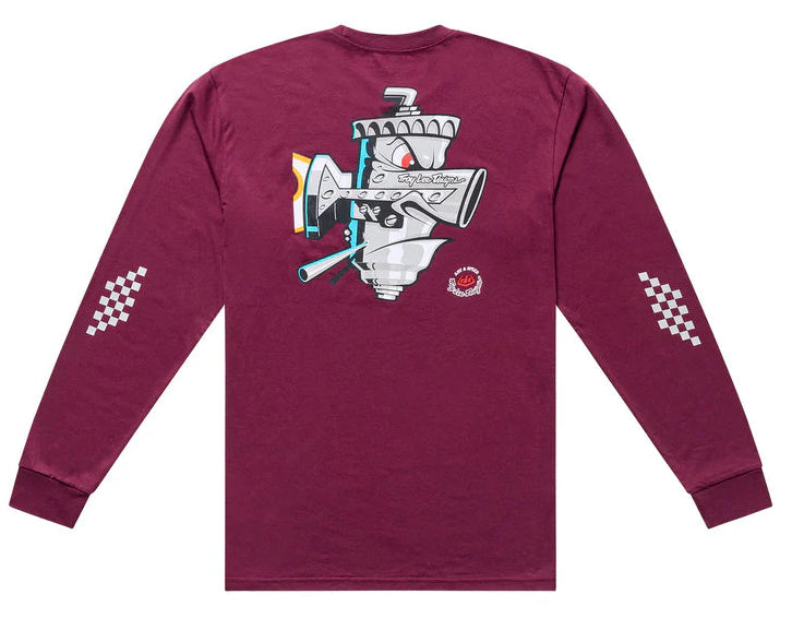 Troy Lee Designs Carb Club Long Sleeve Tee Sangria BACK