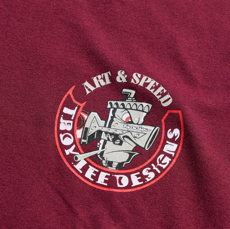 Troy Lee Designs Carb Club Long Sleeve Tee Sangria DETAILS