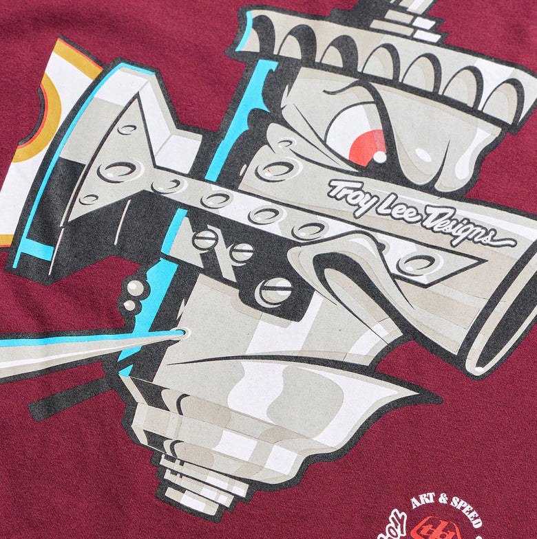 Troy Lee Designs Carb Club Long Sleeve Tee Sangria DETAILS