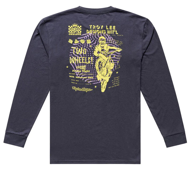 Troy Lee Designs Friday Night Long Sleeve Tee Carbon BACK