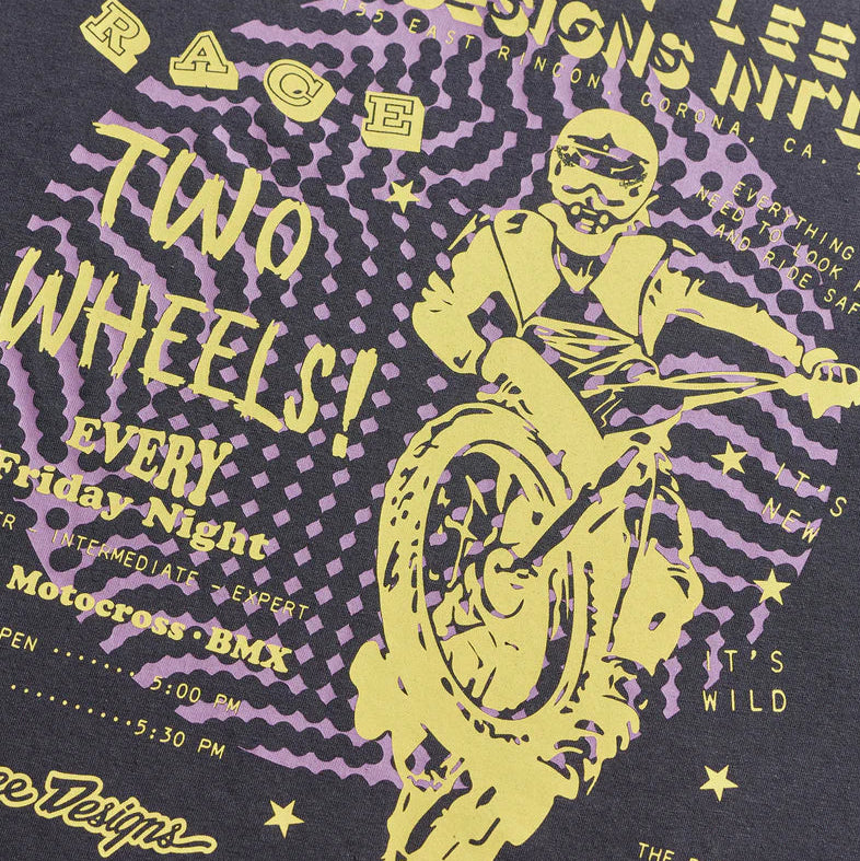 Troy Lee Designs Friday Night Long Sleeve Tee Carbon DETAILS