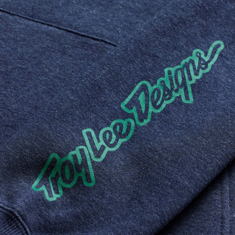 Troy Lee Designs Badge Pullover Hoodie Navy Heather DETAILS
