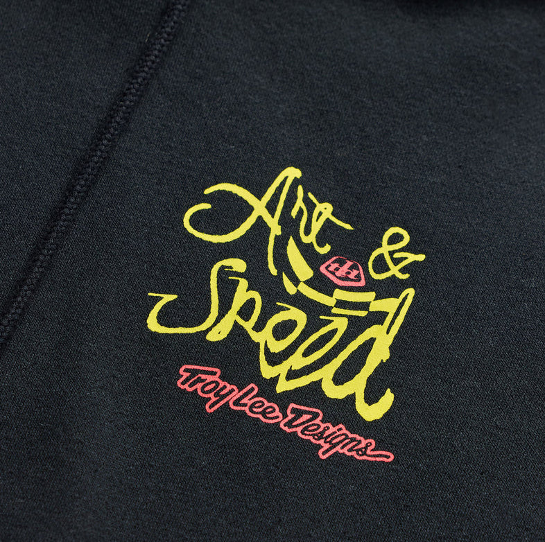 Troy Lee Designs Pullover Hoodie Heritage Black DETAILS
