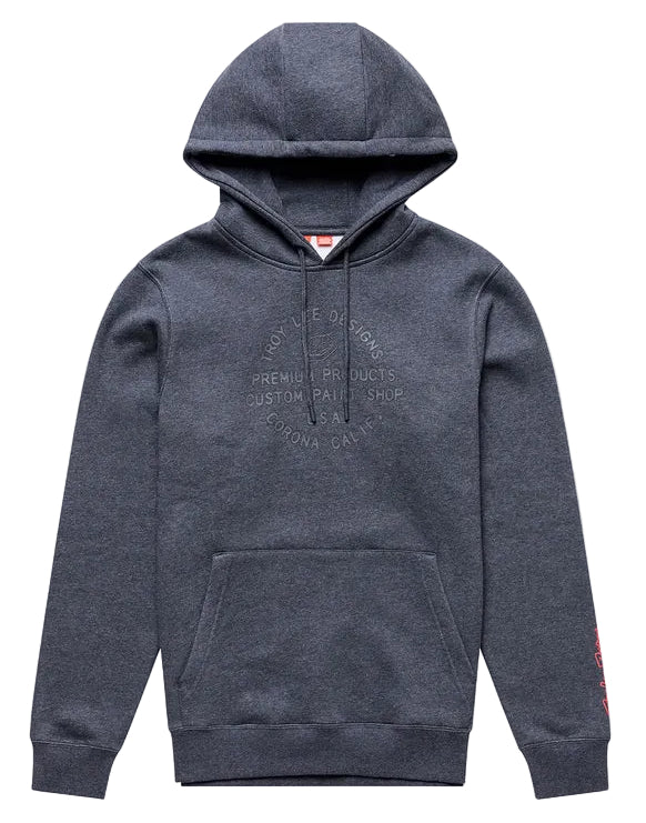 Troy Lee Designs Imprint Pullover Hoodie Black Heather FRONT