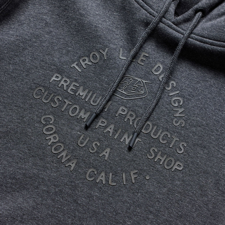 Troy Lee Designs Imprint Pullover Hoodie Black Heather DETAILS