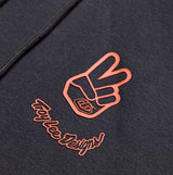 Troy Lee Designs Peace Out Pullover Hoodie Carbon / Black DETAILS