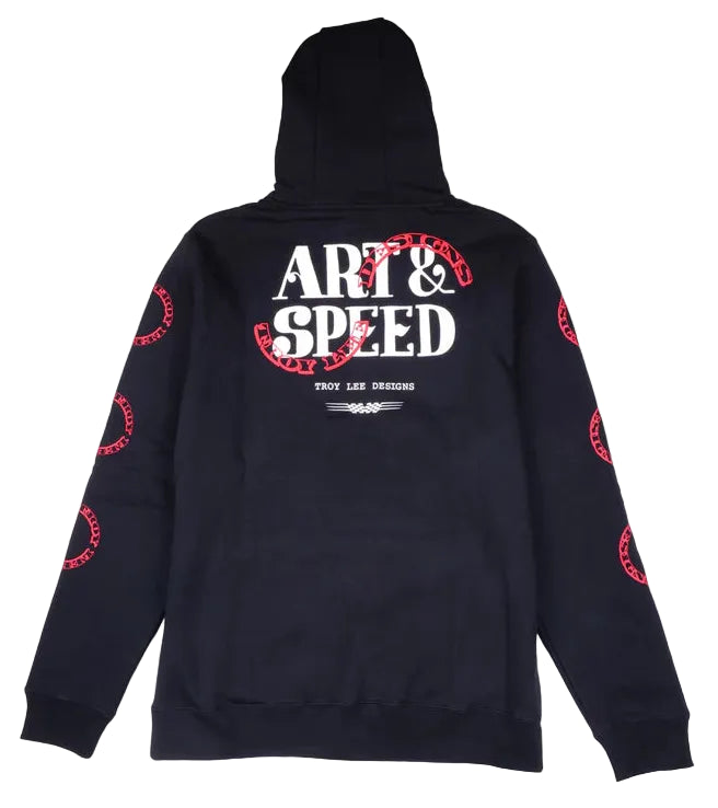 Troy Lee Designs Pullover Hoodie Pink Slips Black BACK