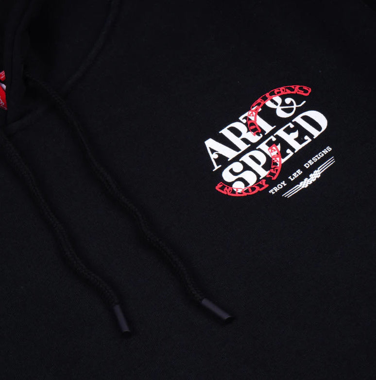 Troy Lee Designs Pullover Hoodie Pink Slips Black DETAILS