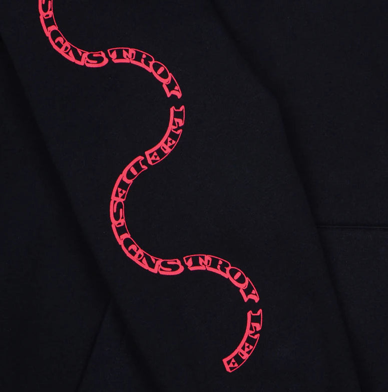 Troy Lee Designs Pullover Hoodie Pink Slips Black DETAILS