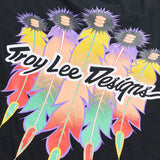 Troy Lee Designs Feathers Youth Short Sleeve Tee Black / Black DETAILS