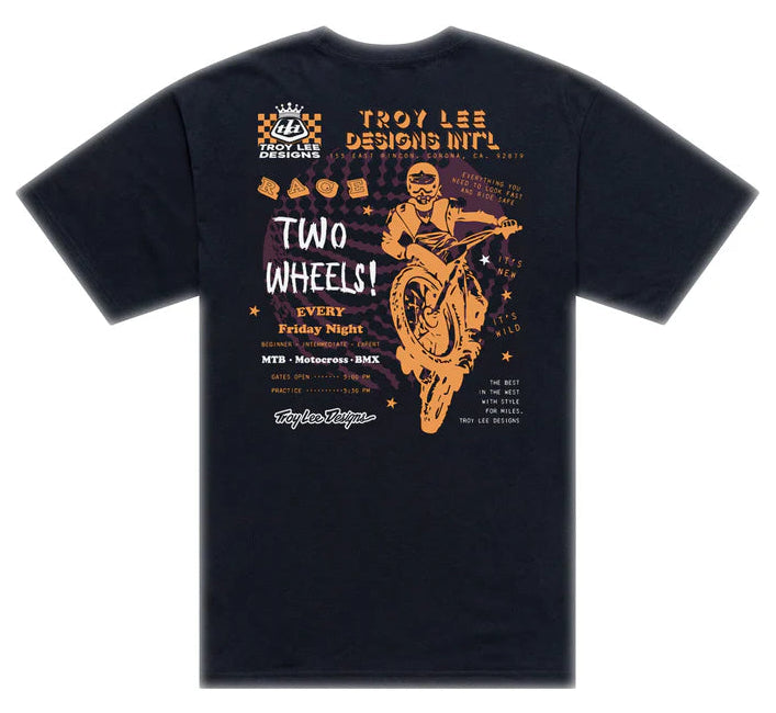 Troy Lee Designs Friday Night Short Sleeve Tee Black BACK