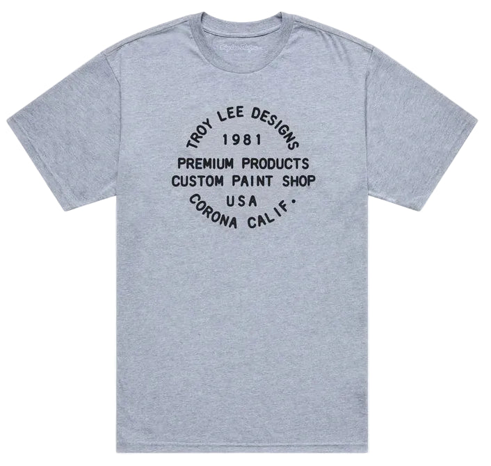 Troy Lee Designs Imprint Short Sleeve Tee Gray Heather FRONT