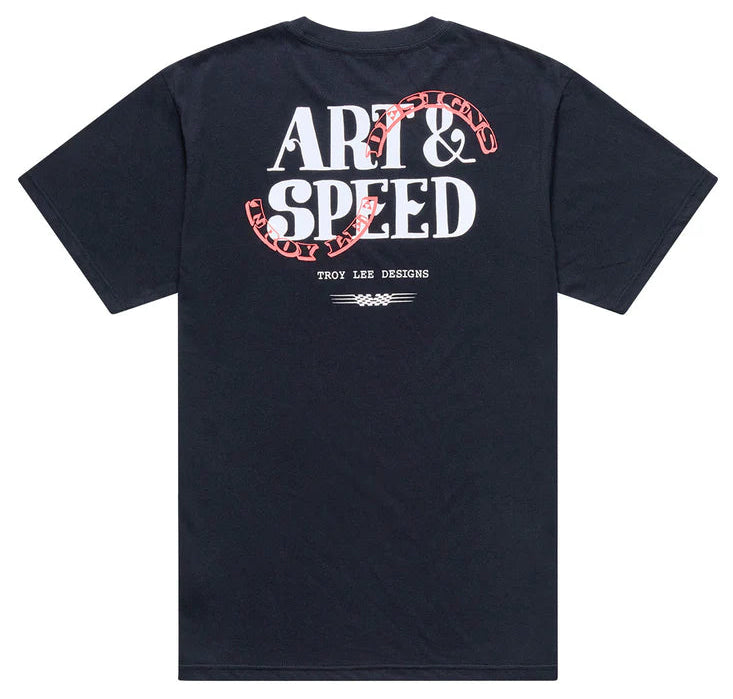 Troy Lee Designs Pink Slips Short Sleeve Tee Black BACK