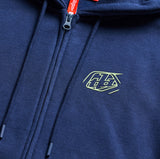 Troy Lee Designs Badge Zip Up Hoodie Navy / Sage ZIPPER