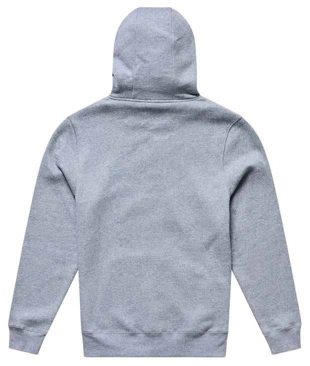 Troy Lee Designs Signature Zip Up Hoodie Gray Heather / Red BACK