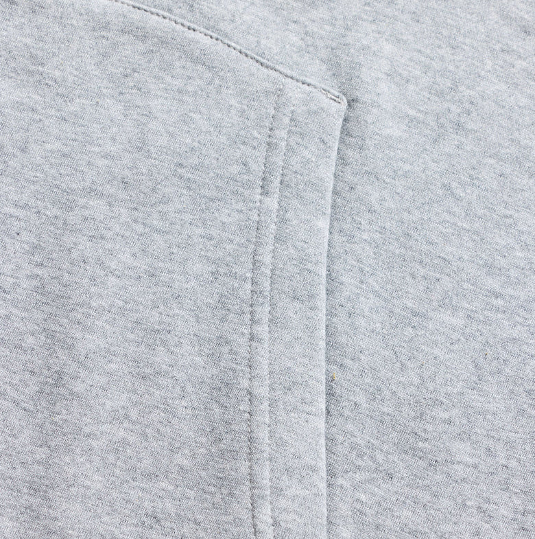 Troy Lee Designs Signature Zip Up Hoodie Gray Heather / Red DETAILS
