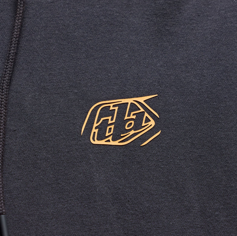 Troy Lee Designs Branded Pullover Hoodie Carbon DETAILS