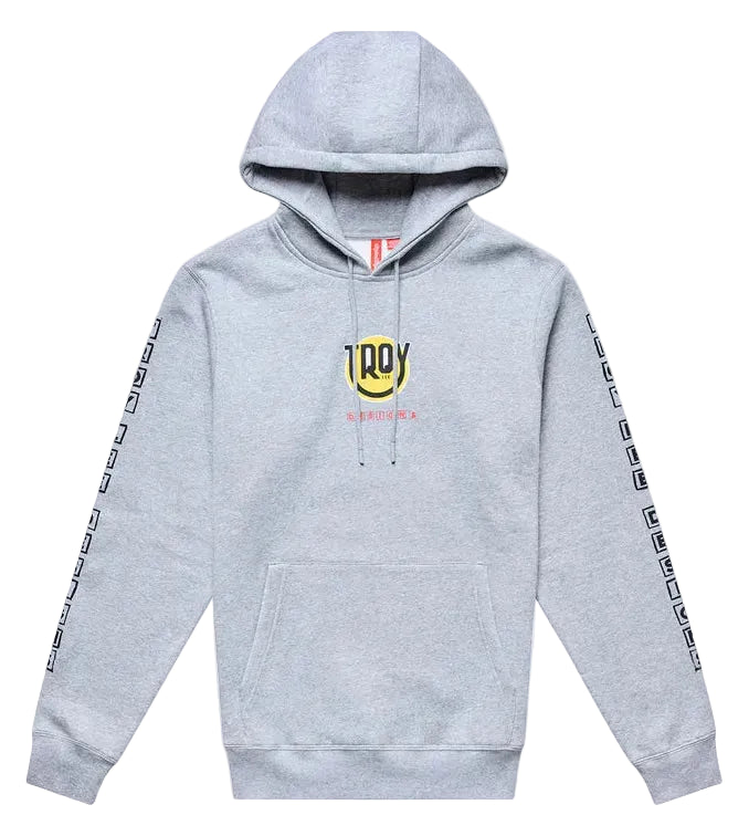 Troy Lee Designs Happy Dayz Pullover Hoodie Gray Heather FRONT