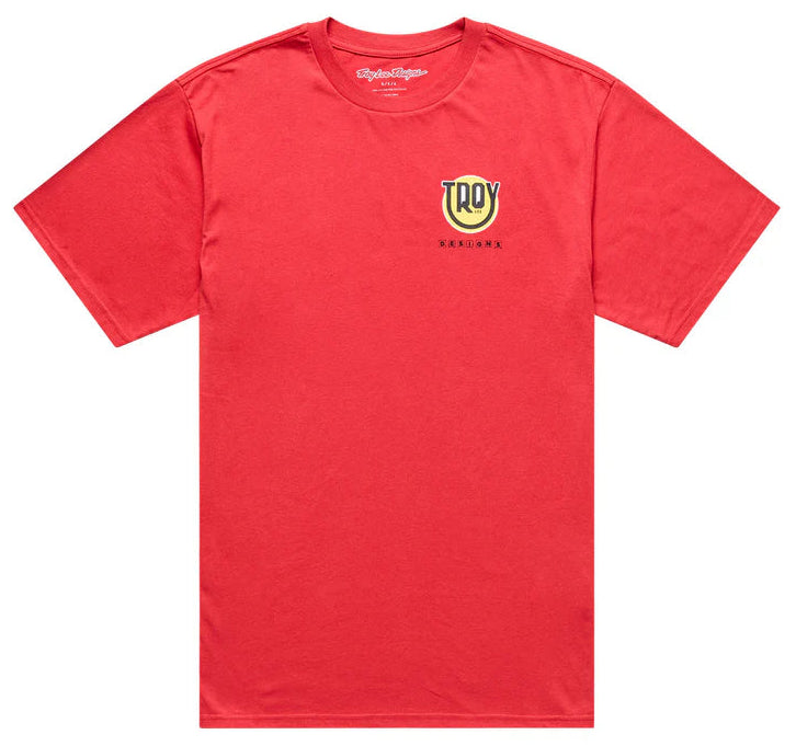 Troy Lee Designs Happy Dayz Short Sleeve Tee Scarlet FRONT