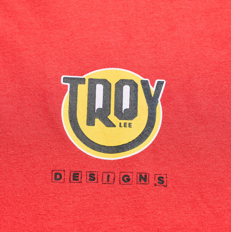 Troy Lee Designs Happy Dayz Short Sleeve Tee Scarlet DETAILS