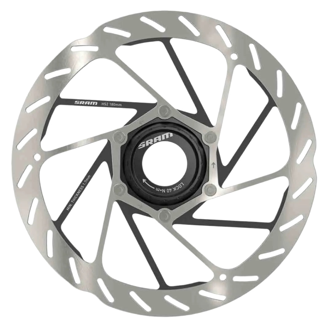 SRAM Rotor HS2 160mm 6-bolt (includes Steel rotor bolts) Rounded
