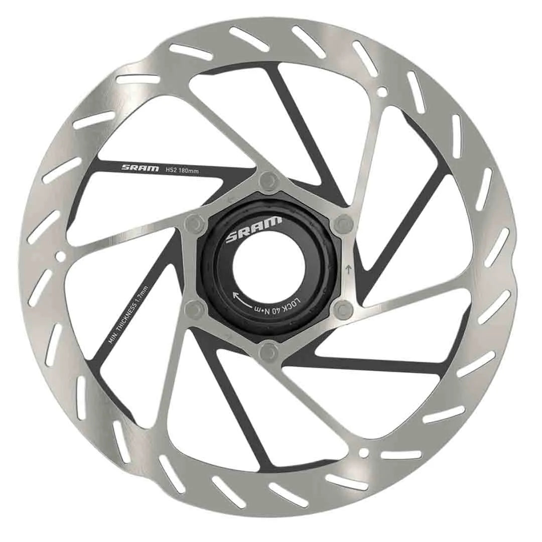 SRAM Rotor HS2 180mm 6-bolt (includes Steel rotor bolts) Rounded