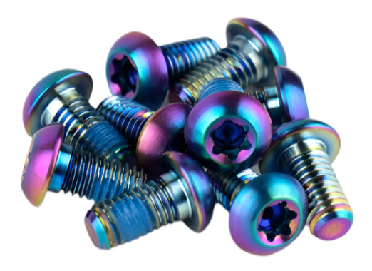 Avid Rotor Bolt Kit – Titanium T25 with Rainbow Bolts - Qty 12