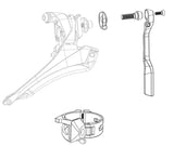 SRAM Front Mech Braze-On Adapter 34.9 With Chainspotter Stop Black