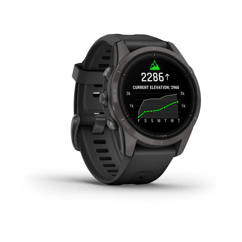 Garmin epix Pro/Sapphire Ed (Gen 2) 42mm Crbn Grey DLC Ti w/ Blk Band