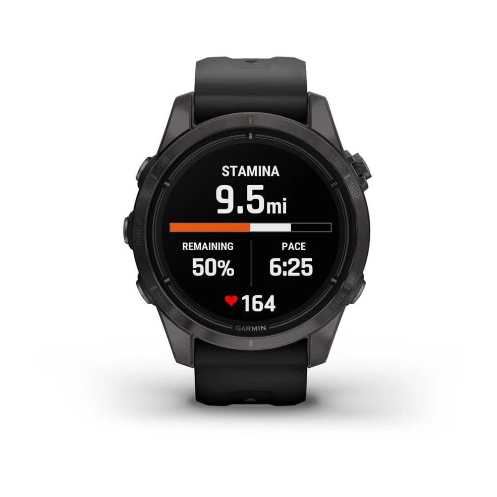 Garmin epix Pro/Sapphire Ed (Gen 2) 42mm Crbn Grey DLC Ti w/ Blk Band