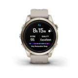 Garmin epix Pro/Sapphire Ed (Gen 2) 42mm Smart Watch Soft Gold w/Light Sand Band