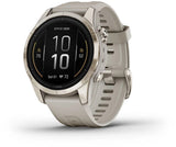 Garmin epix Pro/Sapphire Ed (Gen 2) 42mm Smart Watch Soft Gold w/Light Sand Band