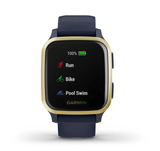 Garmin Venu® Sq – Music Edition, Light Gold Aluminium Bezel with Navy Case