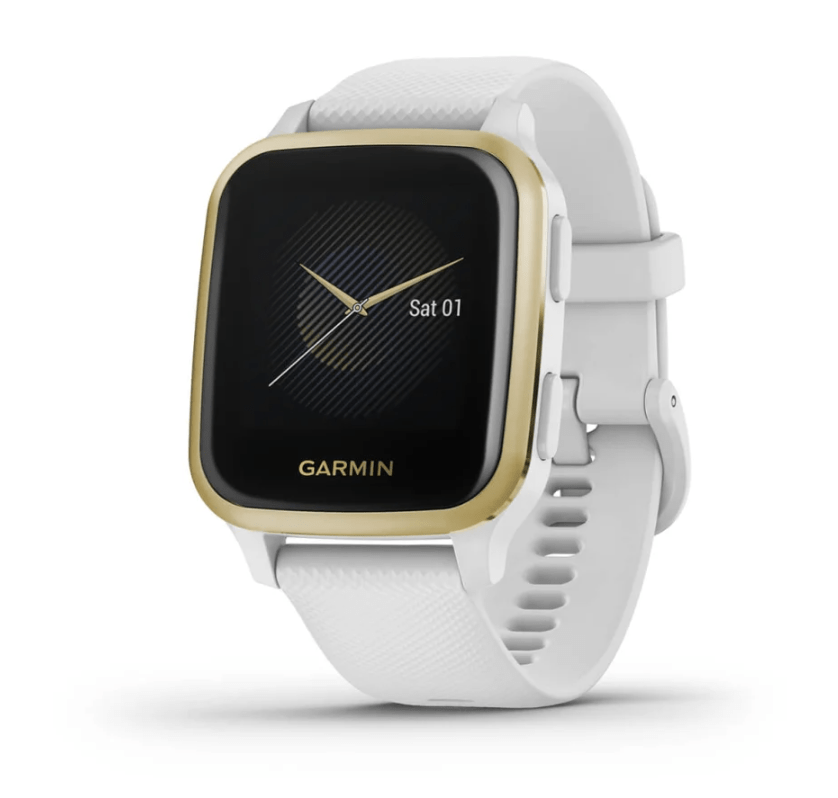 Garmin Venu® Sq, Light Gold Aluminum Bezel with White Case