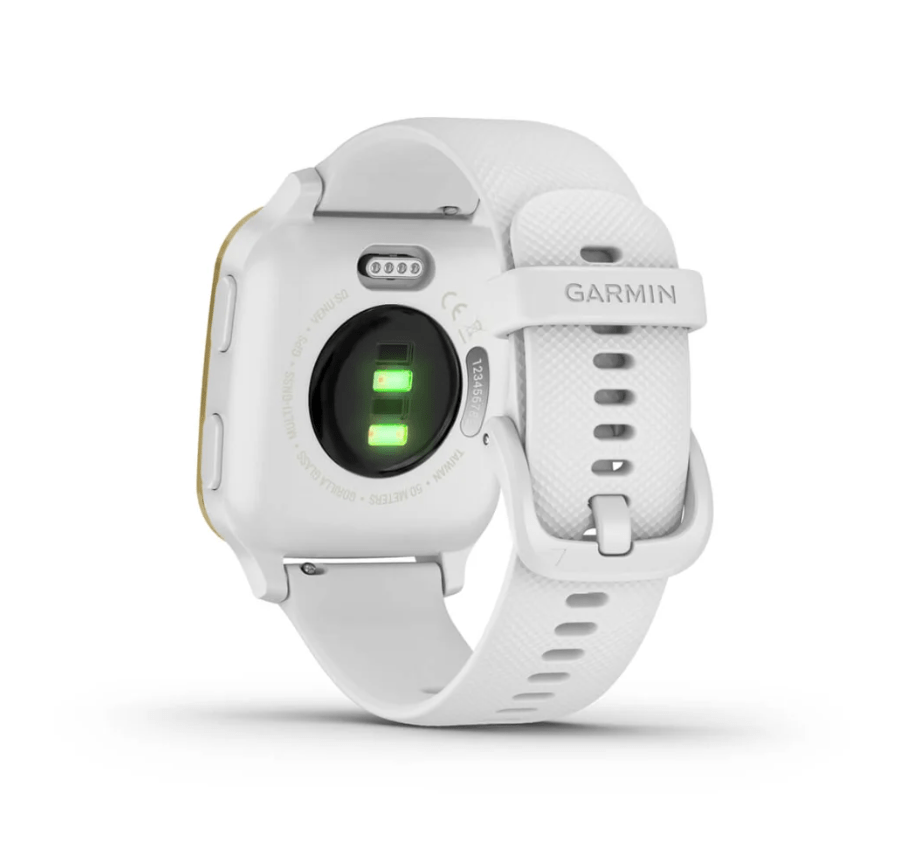 Garmin Venu® Sq, Light Gold Aluminum Bezel with White Case