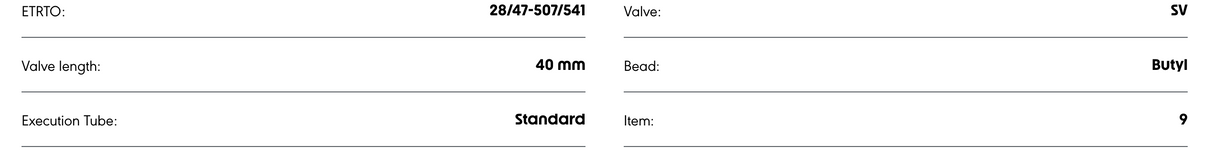 Schwalbe SV9 Presta; 24"x1&1/8-1.90 130g Tube