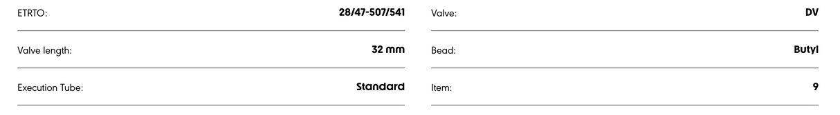 Schwalbe SV9 Presta; 24"x1&1/8-1.90 130g Tube
