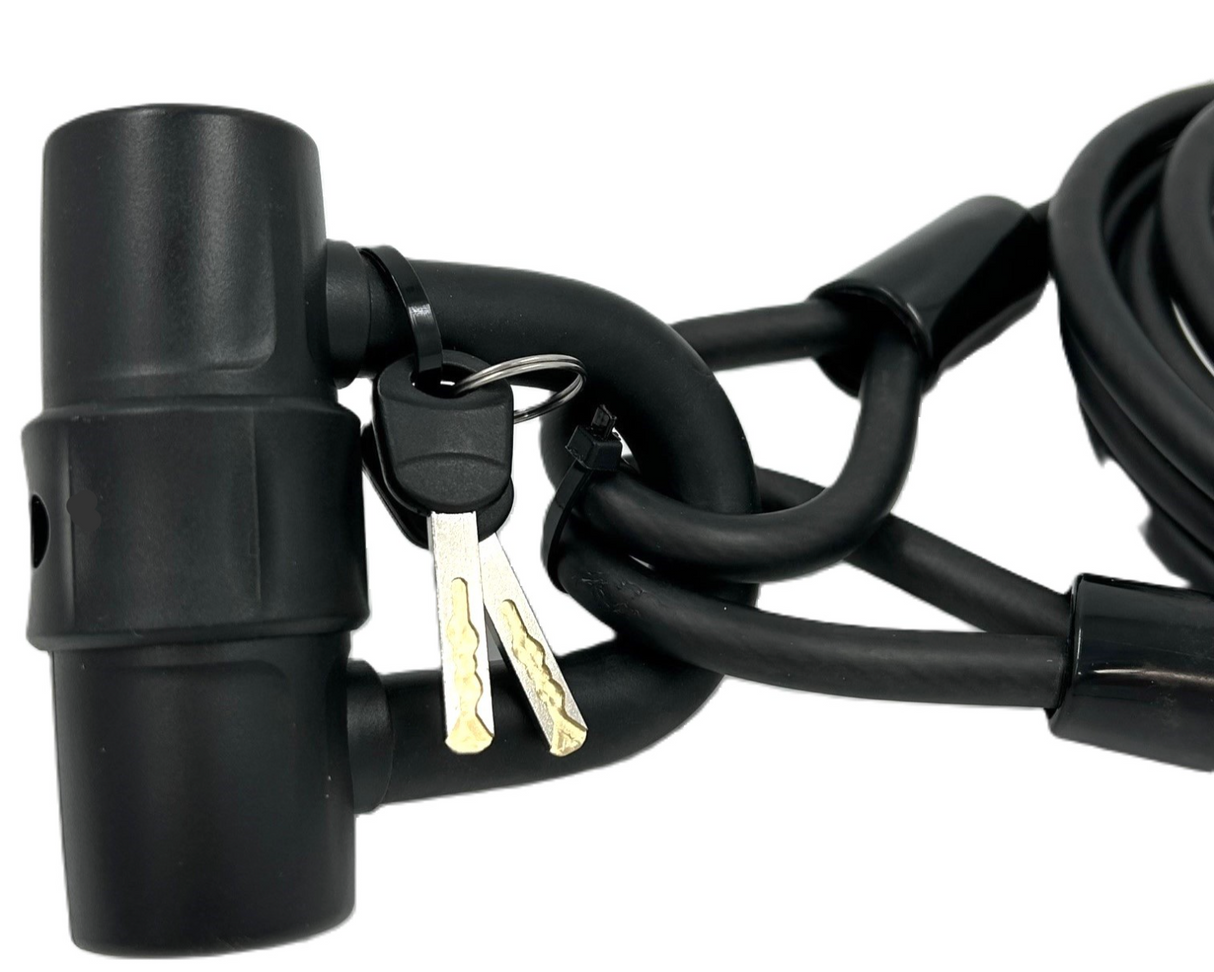 Jetblack Traveler Cable Key Lock 10x3000mm with Key Lock