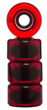 ZFlex V2 Z-SMOOTH 63MM 83A SKATEBOARD WHEELS RED TRANS