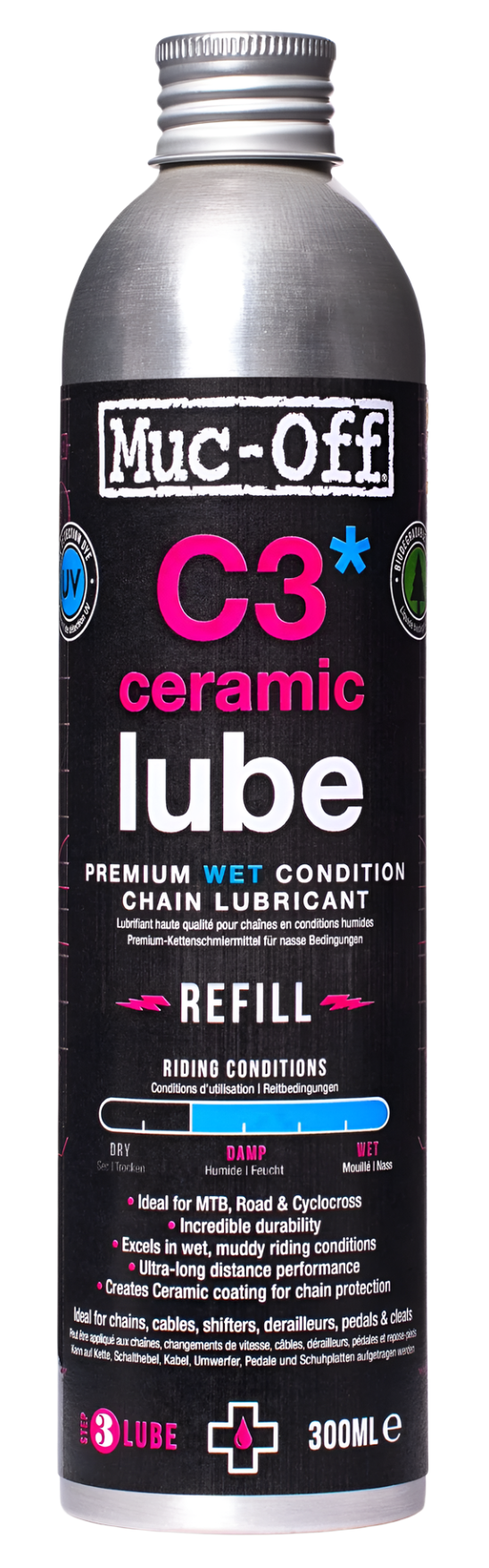 Muc-Off Lube Wet 300ml C3 Ceramic