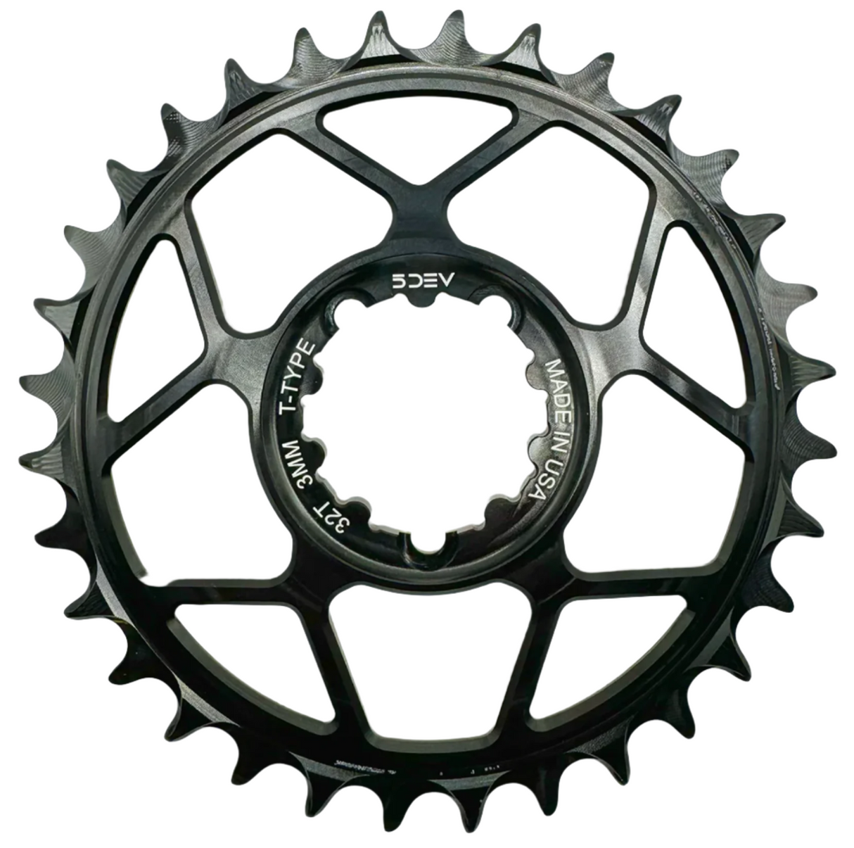 5DEV T-Type Aluminum Chainring 3 Bolt