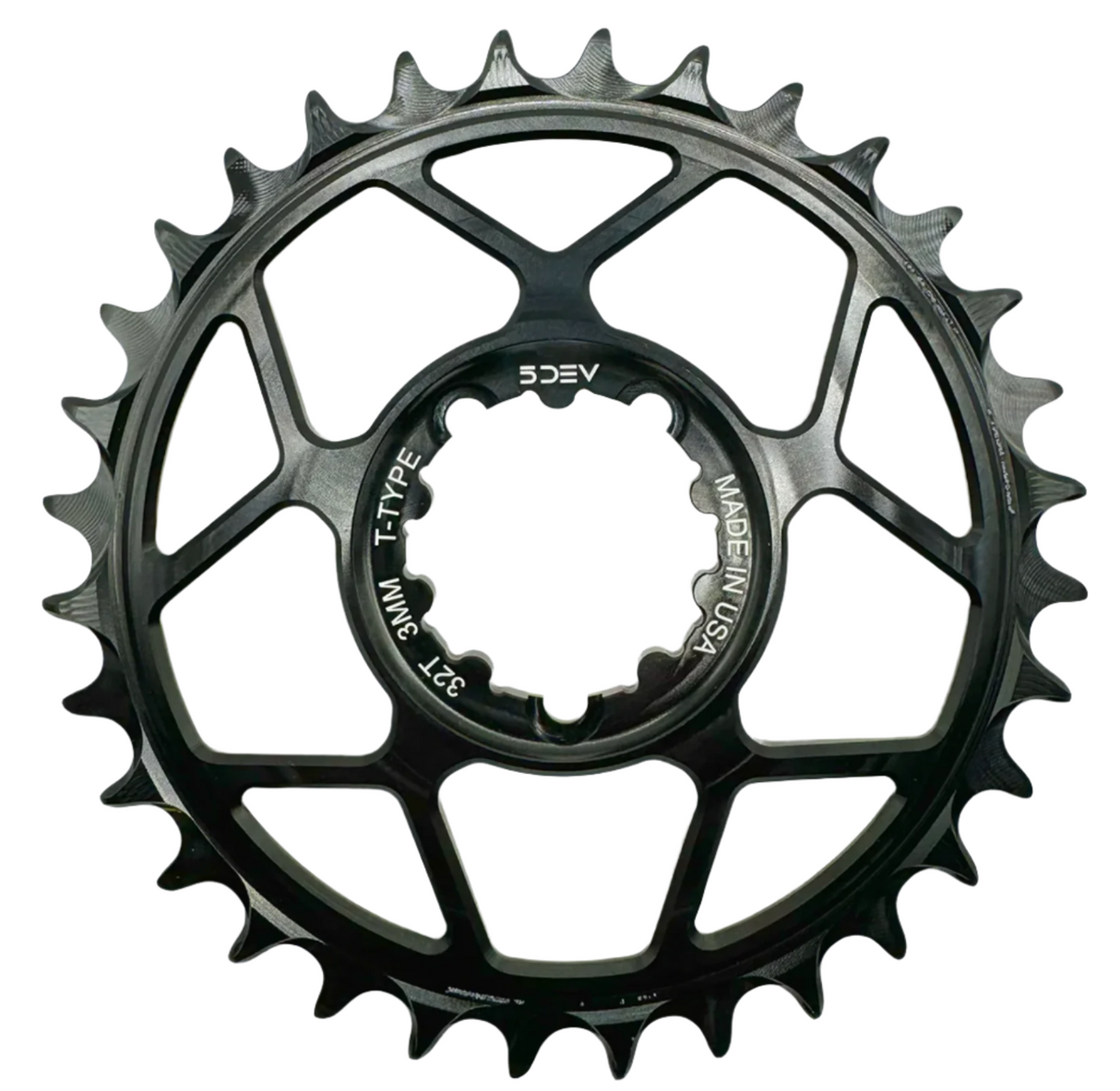 5DEV T-Type Aluminum Chainring 8 Bolt