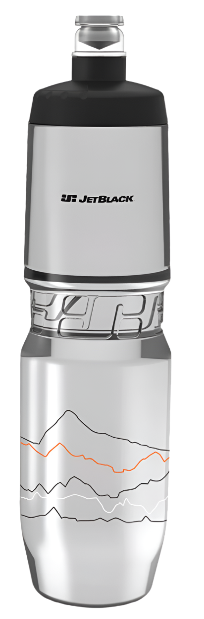 JetBlack Icon 900ml Clear Bottle with Black Lid