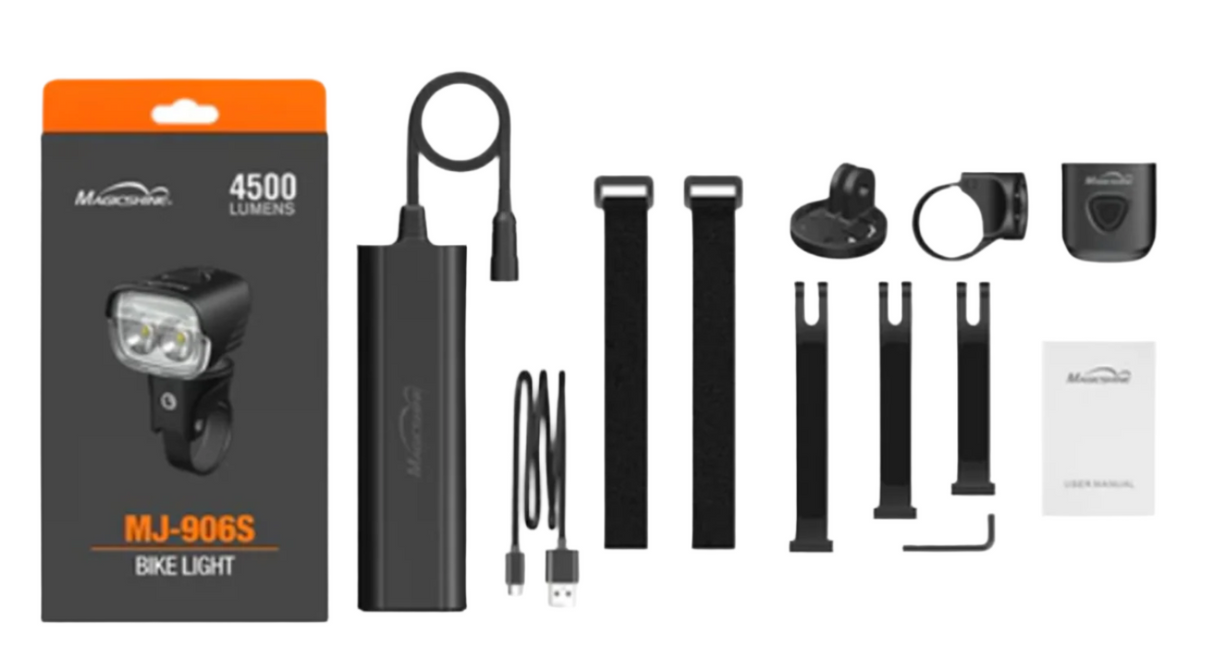 Magicshine 906S E-Bike Light Motor & Battery Powered 4500 Lumens Battery Included No Cable