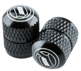 Deity Crown Schrader Valve Cap Black (Pair)