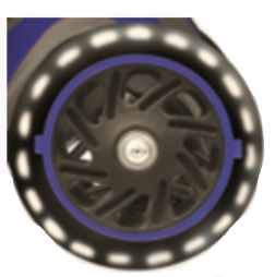 Globber Master V2 125x30mm Front Lighting Wheel with Bearing (Pair)