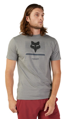 Fox OPTICAL SS PREM TEE Heather Graphite Front Facing Model 