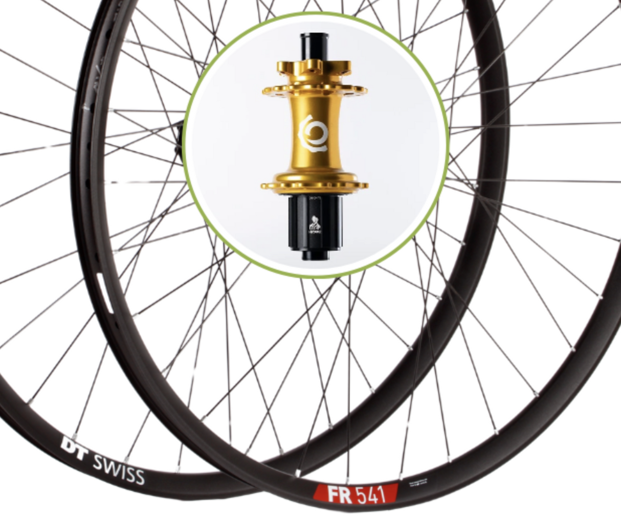 Industry Nine Hydra2 Gold Wheelset w/ DT Swiss FR541 110/148 ISO 6-Bolt